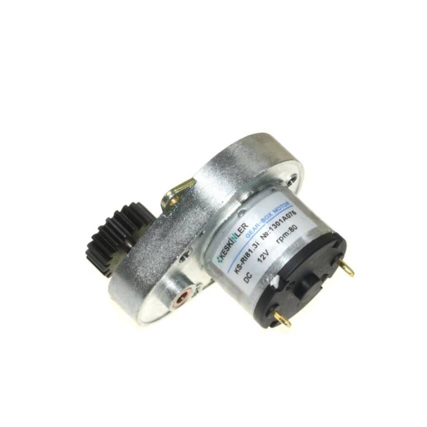 KS-RI 12V 80Rpm Redüktörlü Büyük Dişlili DC Motor - 1